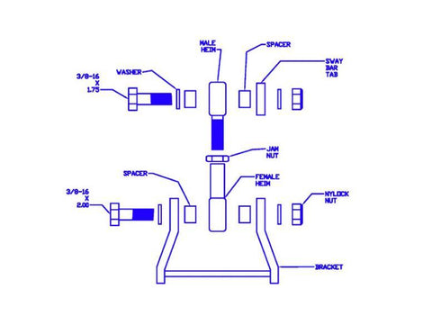 Progress Tech 01-05 Honda Civic Rear Sway Bar Adapter Kit Progress Tech 01-05 Honda Civic Rear Sway Bar Adapter Kit
