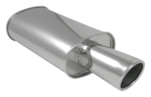 Vibrant StreetPower Turbo Oval Muffler with 4in Round Tip Angle Cut Rolled Edge Vibrant StreetPower Turbo Oval Muffler with 4in Round Tip Angle Cut Rolled Edge