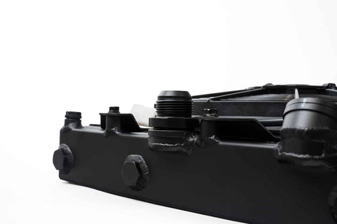 CSF 92-00 Honda Civic Half Radiator w/-16AN & Slip-On Fittings/12in SPAL Fan & Shroud - Black Finish CSF 92-00 Honda Civic Half Radiator w/-16AN & Slip-On Fittings/12in SPAL Fan & Shroud - Black Finish