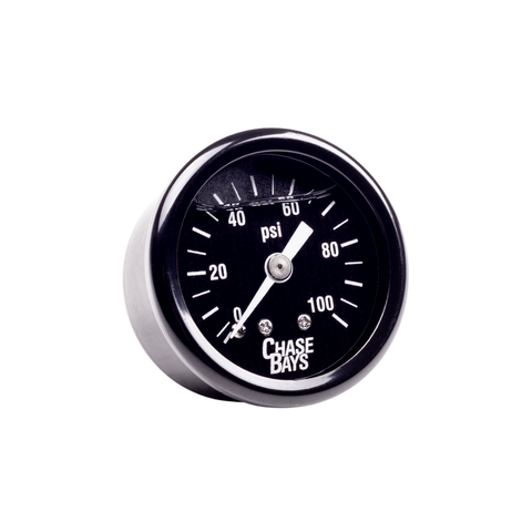 Chase Bays Fuel Pressure Gauge - Liquid Filled 0-100psi Chase Bays Fuel Pressure Gauge - Liquid Filled 0-100psi