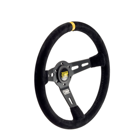 OMP 350mm Black Suede Black Spokes RS Steering Wheel OMP 350mm Black Suede Black Spokes RS Steering Wheel