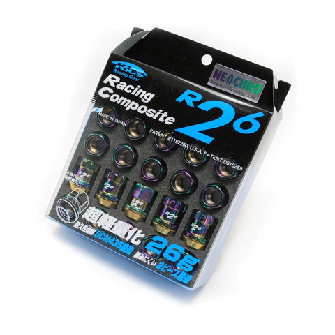Project Kics R26 Shorty Lug Nuts with Locks - Neo Chrono Project Kics R26 Shorty Lug Nuts with Locks - Neo Chrono