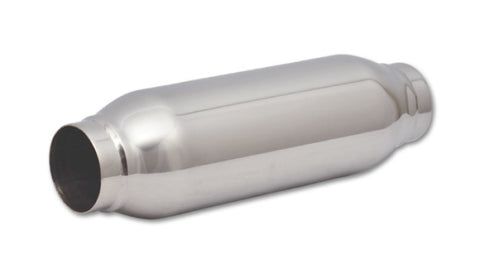 Vibrant SS Resonator (Standard Design) 2.in inlet/outlet x 12in long w/ 3.5in OD resonator bod Vibrant SS Resonator (Standard Design) 2.in inlet/outlet x 12in long w/ 3.5in OD resonator bod