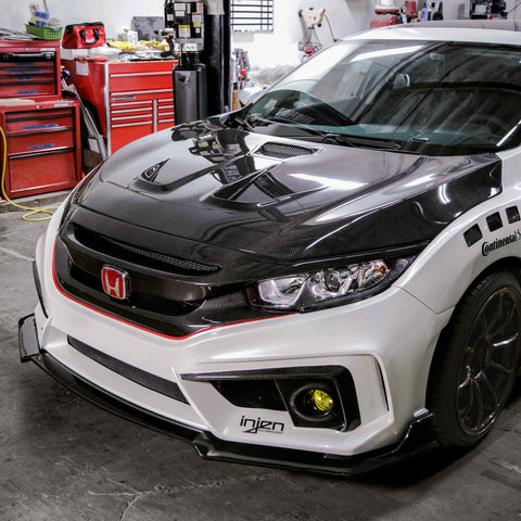 Seibon 2016-2017 Honda Civic Coupe/Sedan/Hatchback MR-Style Carbon Fiber Hood Seibon 2016-2017 Honda Civic Coupe/Sedan/Hatchback MR-Style Carbon Fiber Hood