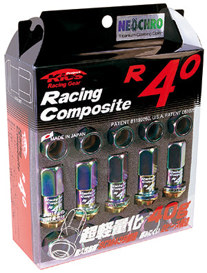 Project Kics R40 Extended Lug Nuts with Locks - Neo Chrono Project Kics R40 Extended Lug Nuts with Locks - Neo Chrono
