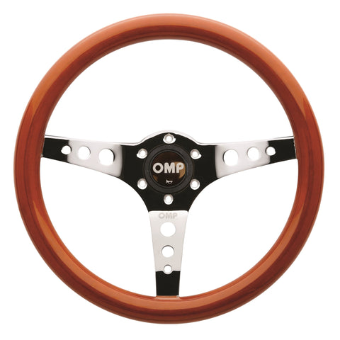 OMP Mugello Wooden Steering Wheel 360mm Handgrip Oval25X23mm OMP Mugello Wooden Steering Wheel 360mm Handgrip Oval25X23mm