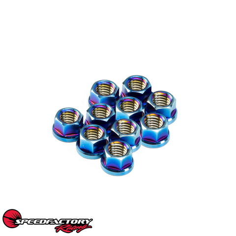 SpeedFactory Racing Titanium M8 x 1.25MM 6-Point Nuts Only (10-Pack) SpeedFactory Racing Titanium M8 x 1.25MM 6-Point Nuts Only (10-Pack)