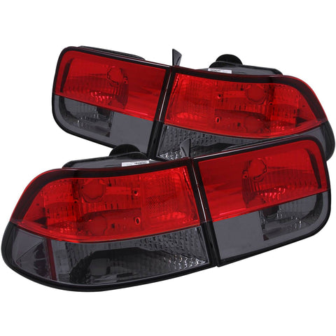 1996-2000 Honda Civic Taillights Red/Smoke 1996-2000 Honda Civic Taillights Red/Smoke