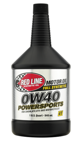 Red Line 0W40 Motor Oil Quart (For Four-Stroke Dirt Bikes/ATVs/Powersports Red Line 0W40 Motor Oil Quart (For Four-Stroke Dirt Bikes/ATVs/Powersports