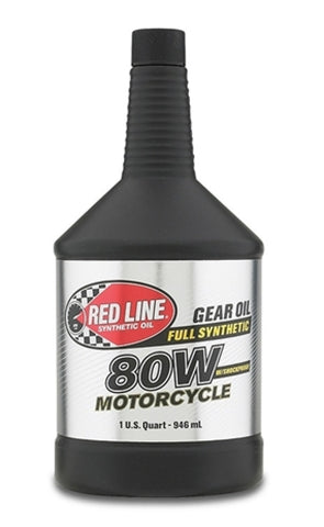 Red Line 80W Motorcycle Gear Oil w/Shockproof - Quart Red Line 80W Motorcycle Gear Oil w/Shockproof - Quart