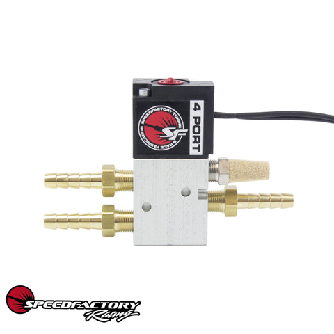 SpeedFactory Racing 4-Port Boost Control Solenoid Kit (External Wastegates Only) SpeedFactory Racing 4-Port Boost Control Solenoid Kit (External Wastegates Only)