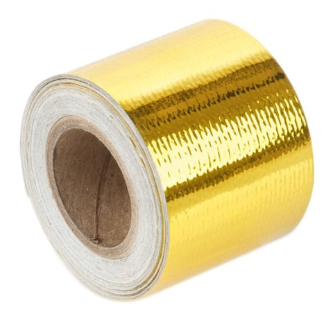 Torque Solution Gold Reflective Heat Tape 2in x 15ft - TS-GT-2X15 Torque Solution Gold Reflective Heat Tape 2in x 15ft - TS-GT-2X15
