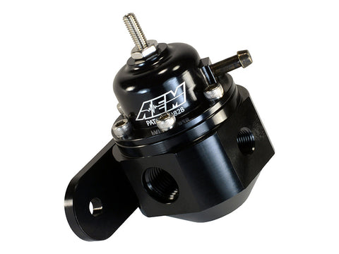 AEM Universal Black Adjustable Fuel Pressure Regulator - 25-302BK AEM Universal Black Adjustable Fuel Pressure Regulator - 25-302BK