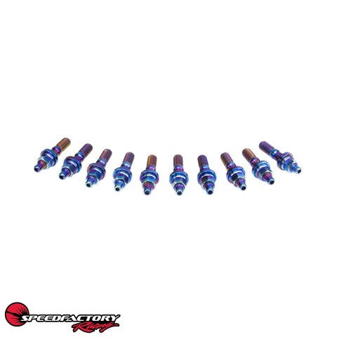 SpeedFactory Racing Titanium Intake/Exhaust Manifold Stud Kit w/ 6-Point Nuts (10 Piece) SpeedFactory Racing Titanium Intake/Exhaust Manifold Stud Kit w/ 6-Point Nuts (10 Piece)
