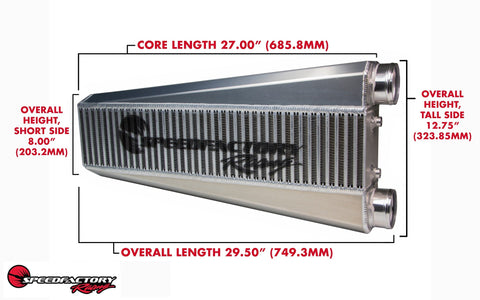 SpeedFactory Racing HP Vertical Flow Intercooler (K-Series, 1000HP) Same Side Inlet / Outlet SpeedFactory Racing HP Vertical Flow Intercooler (K-Series, 1000HP) Same Side Inlet / Outlet