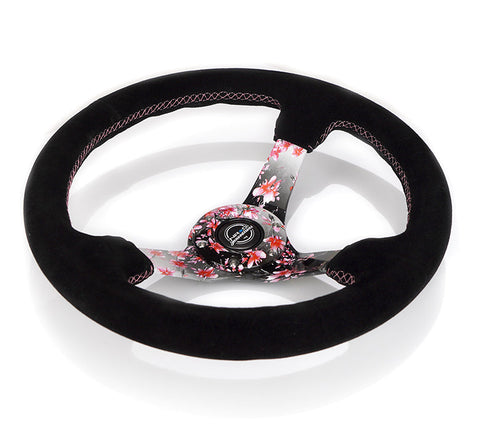NRG 350MMNRG DEEP DISH STEERING WHEEL SUEDE SOLID SPOKE NRG 350MMNRG DEEP DISH STEERING WHEEL SUEDE SOLID SPOKE