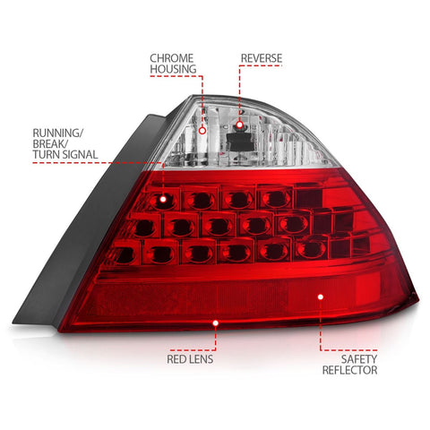 2006-2007 Honda Accord Taillights 50/50 2006-2007 Honda Accord Taillights 50/50