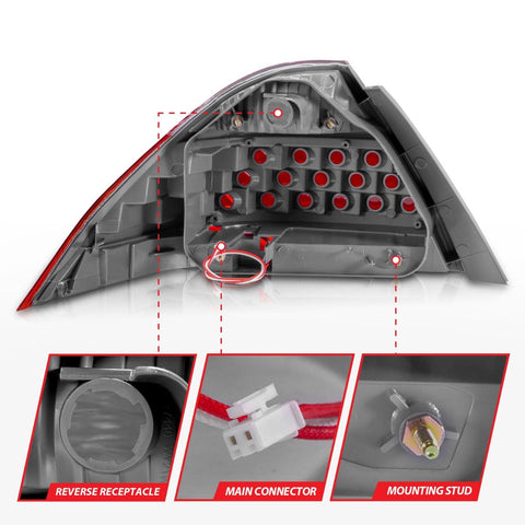 2006-2007 Honda Accord Taillights 50/50 2006-2007 Honda Accord Taillights 50/50