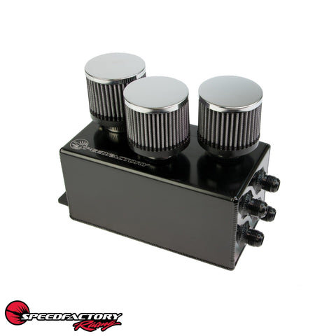 SpeedFactory Racing 3-Filter Oil Catch Can - Black Edition SpeedFactory Racing 3-Filter Oil Catch Can - Black Edition