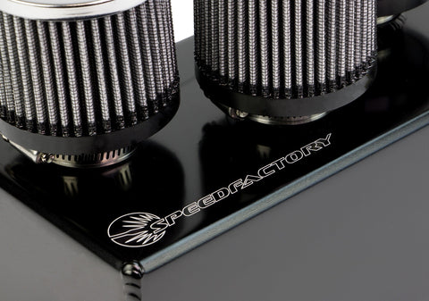 SpeedFactory Racing 3-Filter Oil Catch Can - Black Edition SpeedFactory Racing 3-Filter Oil Catch Can - Black Edition