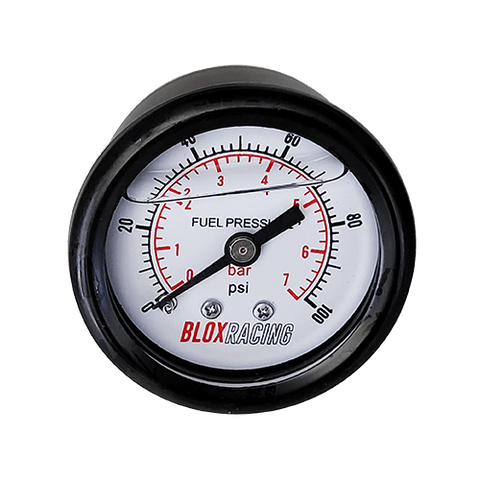 Blox Racing Liquid-Filled Fuel Pressure Gauge 0-100psi Blox Racing Liquid-Filled Fuel Pressure Gauge 0-100psi