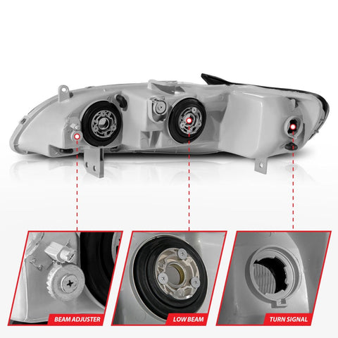 1998-2002 Honda Accord Headlights (Black Housing) 1998-2002 Honda Accord Headlights (Black Housing)
