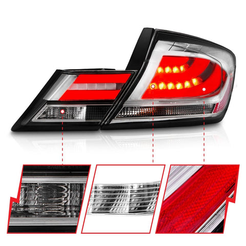 2013-2015 Honda Civic LED Taillights Chrome (excludes hybrid) 2013-2015 Honda Civic LED Taillights Chrome (excludes hybrid)