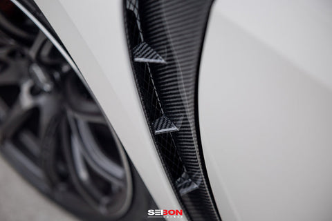 Seibon 17-18 Honda Civic Type-R Carbon Fiber Fender Ducts (Pair) Seibon 17-18 Honda Civic Type-R Carbon Fiber Fender Ducts (Pair)