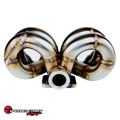 SpeedFactory Racing Stainless Steel Ramhorn Turbo Manifold SpeedFactory Racing Stainless Steel Ramhorn Turbo Manifold