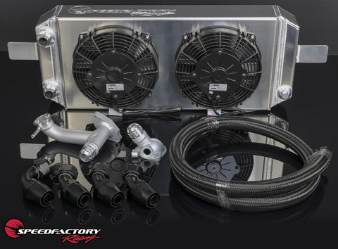 SpeedFactory Racing B-Series Tucked Radiator Complete Kit -16an Hose, Fittings, Fill Neck and Thermostat Housing SpeedFactory Racing B-Series Tucked Radiator Complete Kit -16an Hose, Fittings, Fill Neck and Thermostat Housing