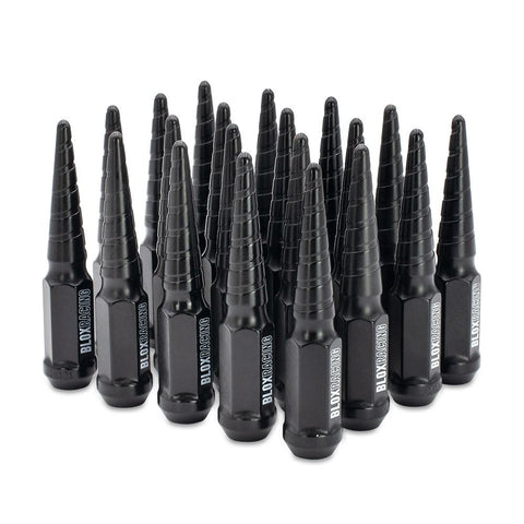 Blox Racing Twist Flat Black Spiked Forged Lug Nut Blox Racing Twist Flat Black Spiked Forged Lug Nut
