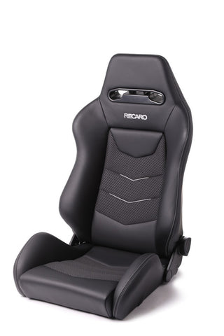 Recaro Speed V w/ Sub-Hole Driver Seat - Black Leather/Cloud - 7228065.2.3171