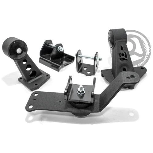 Innovative 00-09 Honda S2000 K-Series Black Steel Mounts 75A W/ Extra Header Clearance