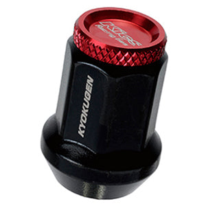 Project Kics Kyokugen Lug Nut Set with Red Aluminum Cap - M12 x 1.50