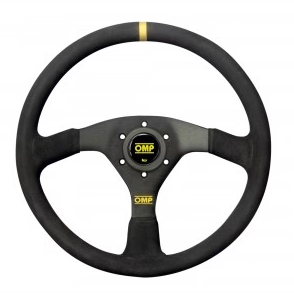 OMP Velocita Flat Steering Wheel 350mm - - Small Suede (Black)