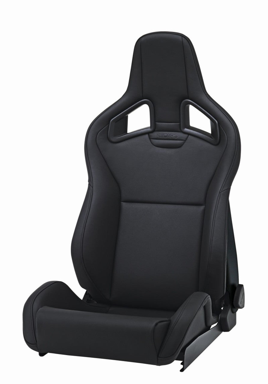 Recaro Sportster CS Passenger Seat - Black Vinyl/Black Suede - 410.200.3216