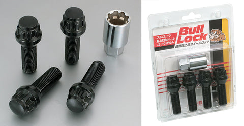 Kics Bull Lock Bolt Set - Black M12x1.50