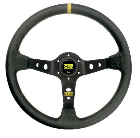 OMP Corsica Steering Wheel In Leather - Black