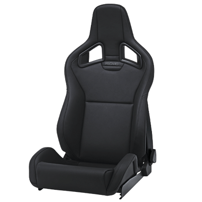 Recaro Sportster CS Driver Seat - Black Vinyl/Black Suede - 410.100.3216