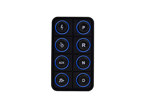 AEM EV 8 Button Keypad CAN Based Programmable Backlighting - 30-8400