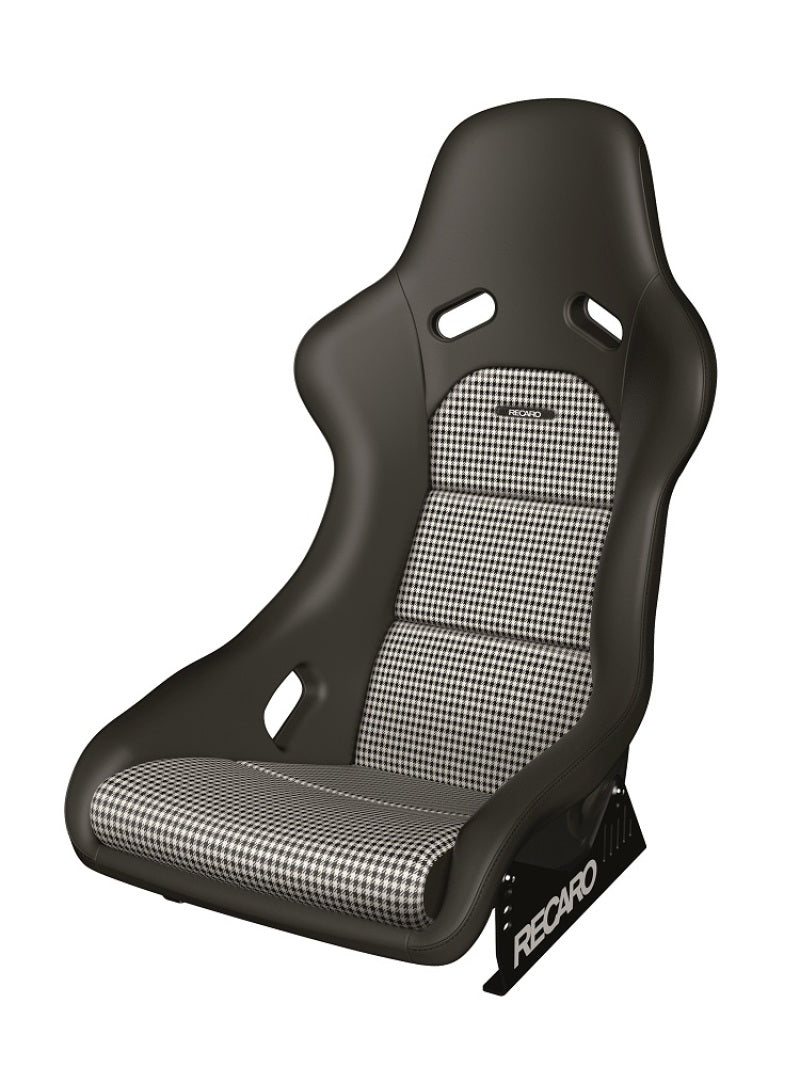 Recaro Classic Pole Position ABE Seat - Black Leather/Pepita Fabric - 087.00.0B25-01