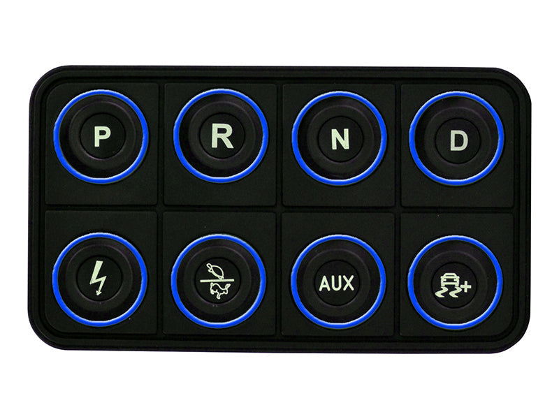 AEM EV 8 Button Keypad CAN Based Programmable Backlighting - 30-8400