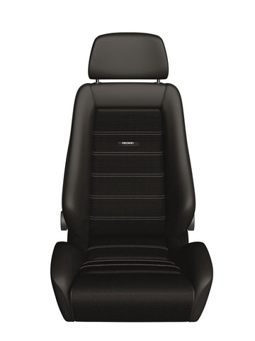 Recaro Classic LX Seat - Black Leather/Classic Corduroy - 088.00.0B27-01