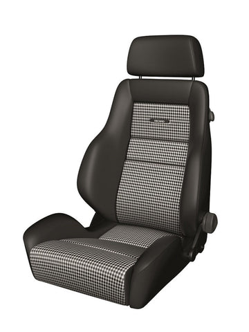 Recaro Classic LS Seat - Black Leather/Pepita Fabric - 089.00.0B25-01