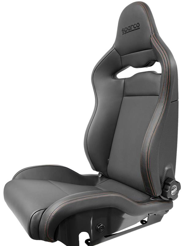 Sparco Seat SPX Special Edition Black/Red w/ Gloss Carbon Shell