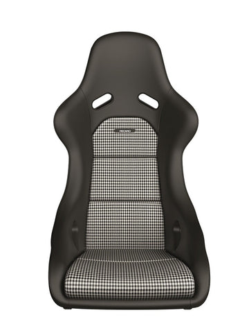 Recaro Classic Pole Position ABE Seat - Black Leather/Pepita Fabric - 087.00.0B25-01