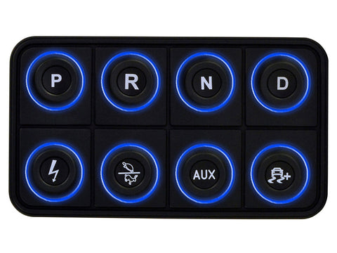 AEM EV 8 Button Keypad CAN Based Programmable Backlighting - 30-8400