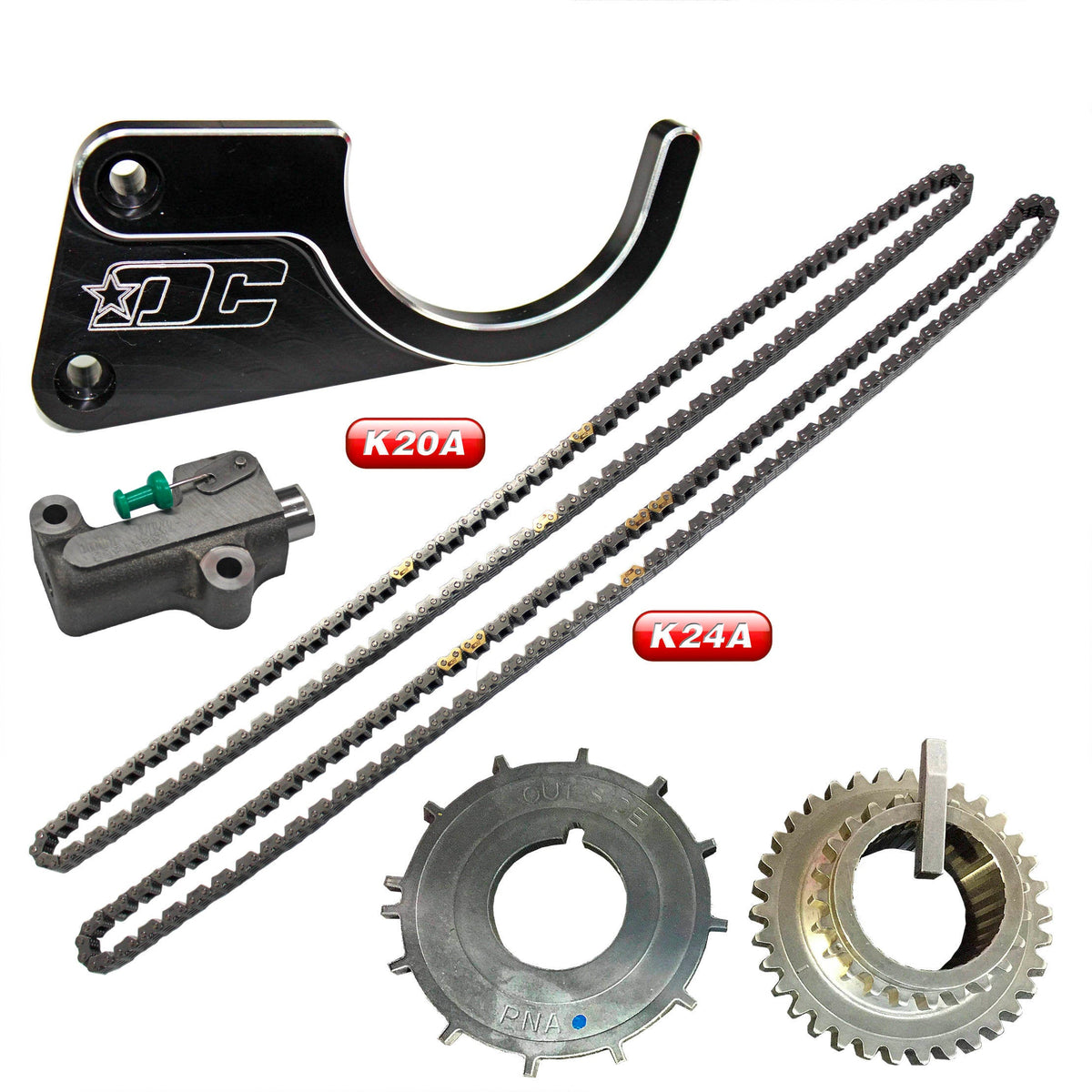 Drag Cartel K-Series Special - Modified Crank Timing Gear, Chain, Guide, and Tensioner