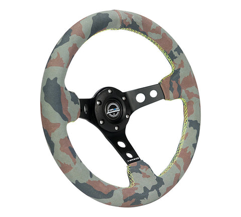 NRG 350MM 3" DEEP DISH WITH HOLES SUEDE