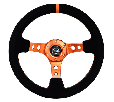 NRG 350MM 3" DEEP DISH WITH HOLES SUEDE